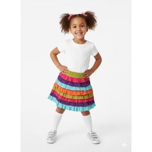 Cute Vintage Cotton Kids Girls Colorful Corduroy Ruffle Skirt Fun Party  Size 6X